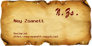 Ney Zsanett névjegykártya